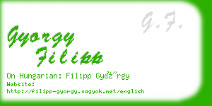 gyorgy filipp business card